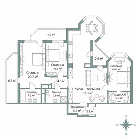 195,3 м², 4-комнатная квартира 124 992 000 ₽ - изображение 42