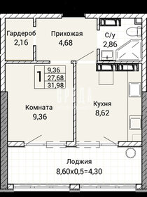 49,6 м², 1-комнатная квартира 5 400 000 ₽ - изображение 46
