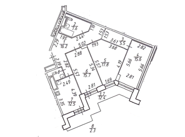 Квартира 96,9 м², 3-комнатная - изображение 1