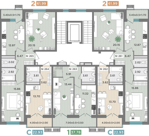 64 м², 2-комнатная квартира 6 833 203 ₽ - изображение 32