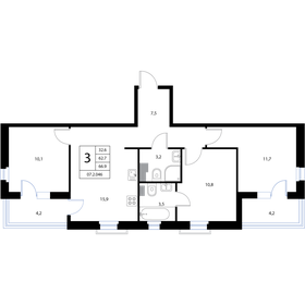 69,8 м², 4-комнатная квартира 11 866 000 ₽ - изображение 27