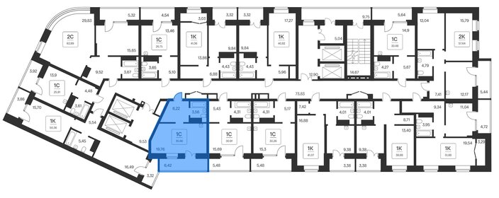 Квартира 36 м², студия - изображение 1