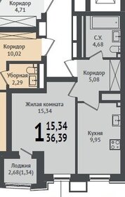 Квартира 37 м², 1-комнатная - изображение 1