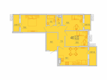 72,9 м², 3-комнатная квартира 12 167 010 ₽ - изображение 9