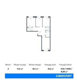 78 м², 3-комнатная квартира 17 300 000 ₽ - изображение 1