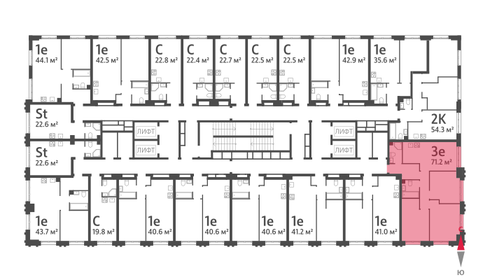 69,5 м², 3-комнатная квартира 24 432 152 ₽ - изображение 19