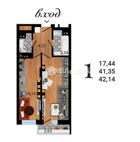 42,1 м², 1-комнатная квартира 4 172 000 ₽ - изображение 42