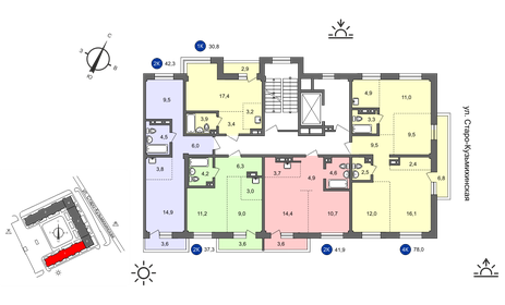 46,7 м², 2-комнатная квартира 4 700 000 ₽ - изображение 17