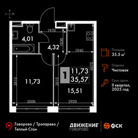 36,5 м², 1-комнатные апартаменты 10 464 407 ₽ - изображение 47
