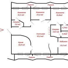 Квартира 269,1 м², 5-комнатная - изображение 2