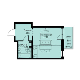 30,4 м², квартира-студия 4 990 000 ₽ - изображение 87