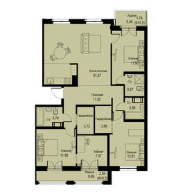 Квартира 110,2 м², 4-комнатная - изображение 1