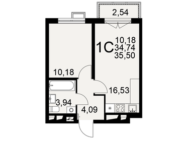 34 м², 1-комнатная квартира 3 900 000 ₽ - изображение 35