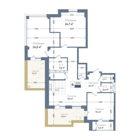 Квартира 131,5 м², 4-комнатная - изображение 1