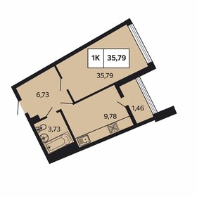 Квартира 35,8 м², 1-комнатная - изображение 1