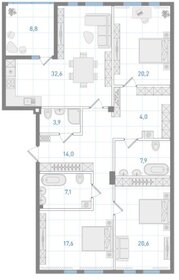 Квартира 141 м², 3-комнатная - изображение 1