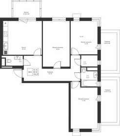 105,8 м², 4-комнатная квартира 12 167 000 ₽ - изображение 40