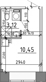 Квартира 13,5 м², студия - изображение 1