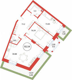 100 м², 2-комнатная квартира 37 000 000 ₽ - изображение 92