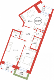 85 м², 3-комнатная квартира 18 000 000 ₽ - изображение 154