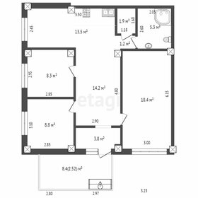 Квартира 75,5 м², 3-комнатная - изображение 1