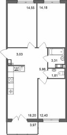 Квартира 74,5 м², 3-комнатная - изображение 1