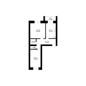 Квартира 61,8 м², 2-комнатная - изображение 1