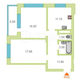 Квартира 62 м², 2-комнатная - изображение 1