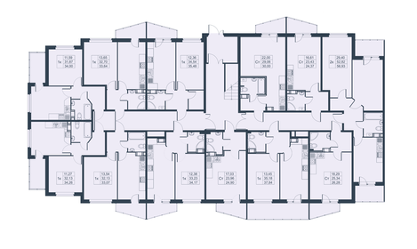 56,9 м², 2-комнатная квартира 8 653 360 ₽ - изображение 80