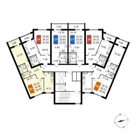 54 м², 2-комнатная квартира 7 700 000 ₽ - изображение 57