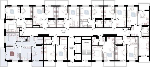 68 м², 3-комнатная квартира 8 928 400 ₽ - изображение 24