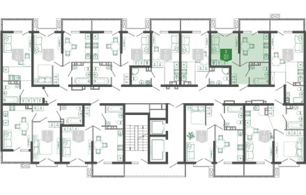 32 м², 1-комнатная квартира 13 500 000 ₽ - изображение 95