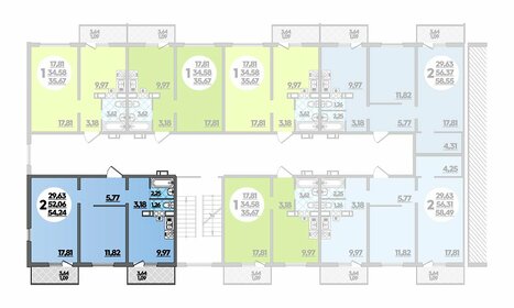 58,6 м², 2-комнатная квартира 4 742 550 ₽ - изображение 11