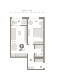 52 м², 1-комнатная квартира 9 730 000 ₽ - изображение 65