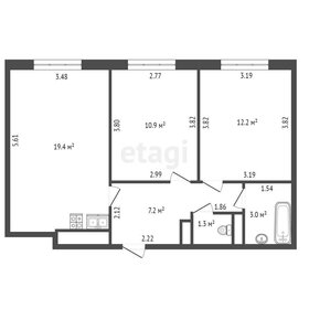 Квартира 54 м², 2-комнатная - изображение 1