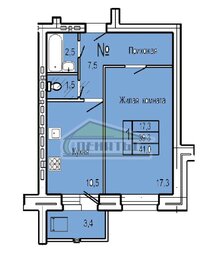 36,5 м², 1-комнатная квартира 3 900 000 ₽ - изображение 116