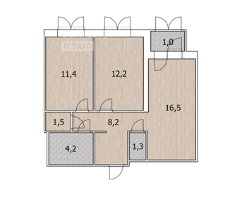 67,4 м², 3-комнатная квартира 8 999 900 ₽ - изображение 62