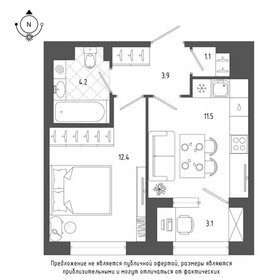 34,7 м², квартира-студия 11 070 295 ₽ - изображение 59