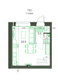 Квартира 53,3 м², 3-комнатная - изображение 1