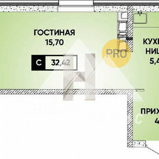 Квартира 32,4 м², студия - изображение 5