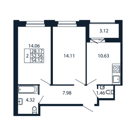 Квартира 54,1 м², 2-комнатная - изображение 4