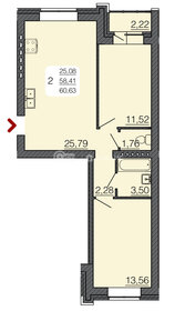 60,6 м², 2-комнатная квартира 4 404 480 ₽ - изображение 24