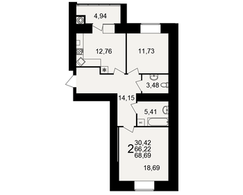 64 м², 2-комнатная квартира 7 200 000 ₽ - изображение 42