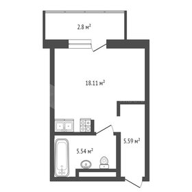 Квартира 32 м², студия - изображение 1