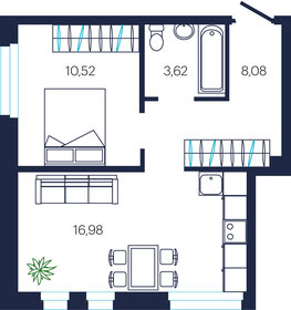 40 м², 1-комнатная квартира 5 100 000 ₽ - изображение 20