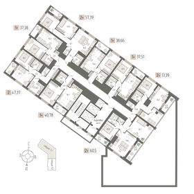 43 м², 2-комнатная квартира 5 200 000 ₽ - изображение 104