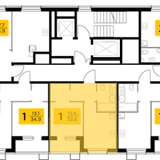 Квартира 33,6 м², 1-комнатная - изображение 2