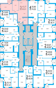 60,9 м², 3-комнатная квартира 6 853 500 ₽ - изображение 13