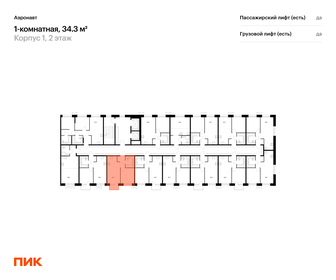 Квартира 34,3 м², 1-комнатная - изображение 2