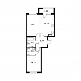 Квартира 59,7 м², 2-комнатная - изображение 1